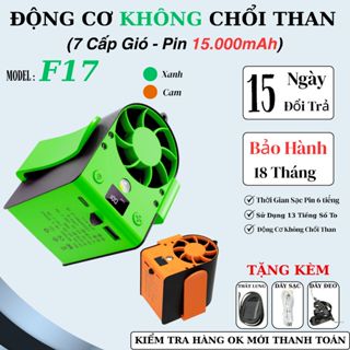    New 2025   Quạt Mini Đeo Thắt Lưng F17 Cao Cấp – Động Cơ Không Chổi Than 7 Cấp Độ Gió 