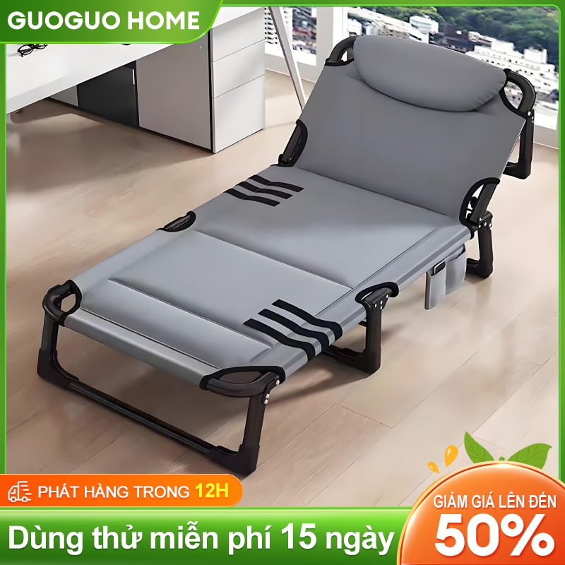 GUOGUO Giường gấp gọn thao tác đơn giản, chắc chắn, giá rẻ, tiện lợi, phù hợp sử dụng cho văn phòng