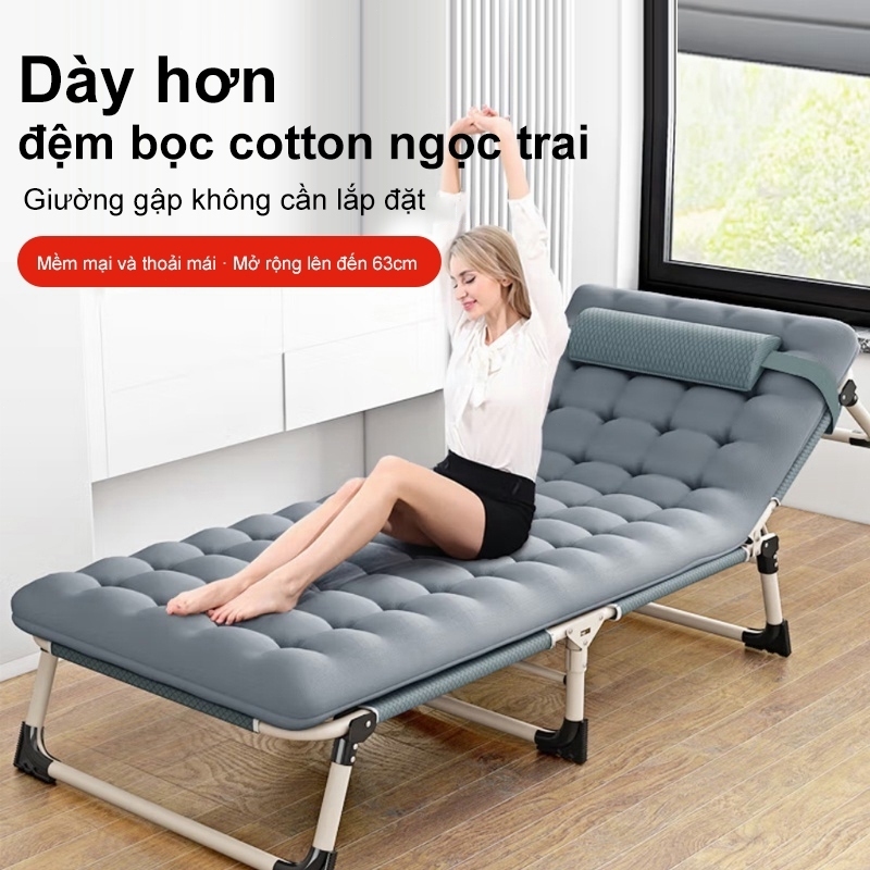 GUOGUO Giường gấp gọn thao tác đơn giản, chắc chắn, giá rẻ, tiện lợi, phù hợp sử dụng cho văn phòng | BigBuy360 - bigbuy360.vn
