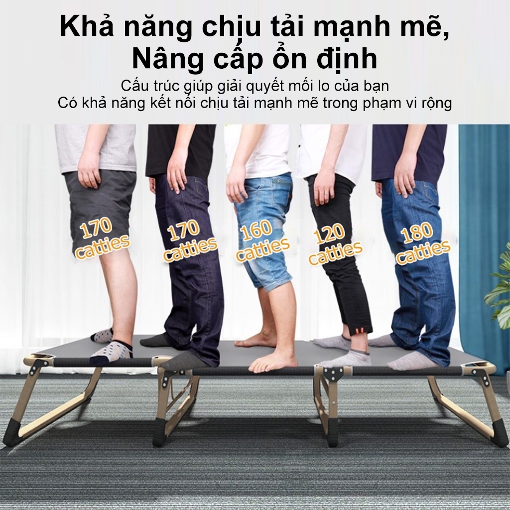 GUOGUO Giường gấp gọn thao tác đơn giản, chắc chắn, giá rẻ, tiện lợi, phù hợp sử dụng cho văn phòng | BigBuy360 - bigbuy360.vn