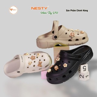  Dép sục đế cao 3 4Cm   Tặng Kèm Charm 3D  Dép Sục Nam NỮ NESTY Kiểu Dáng Basic Mềm mại Chống trượt sục nesty NE01 