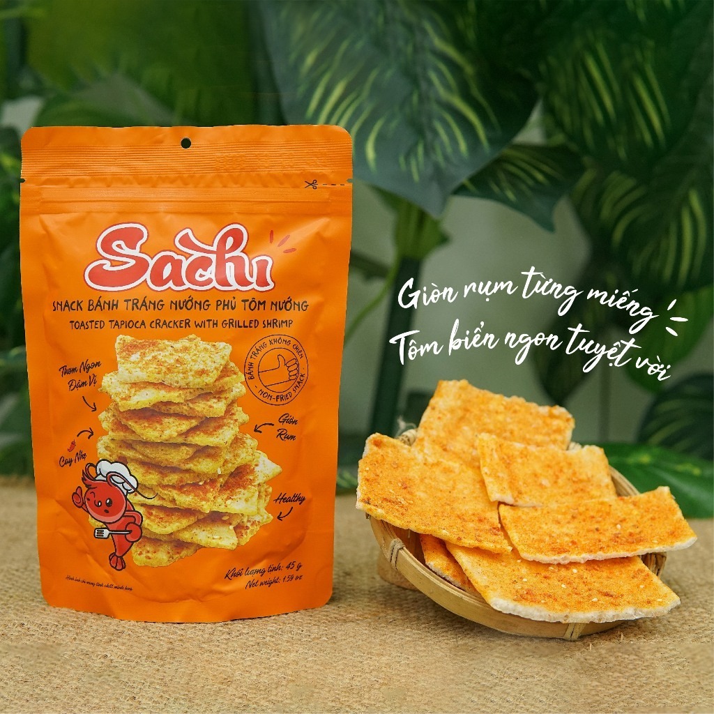 Snack Bánh Tráng Nướng Giòn Sachi Phủ Vị Thơm Ngon Giòn Tan Ăn Vặt Healthy