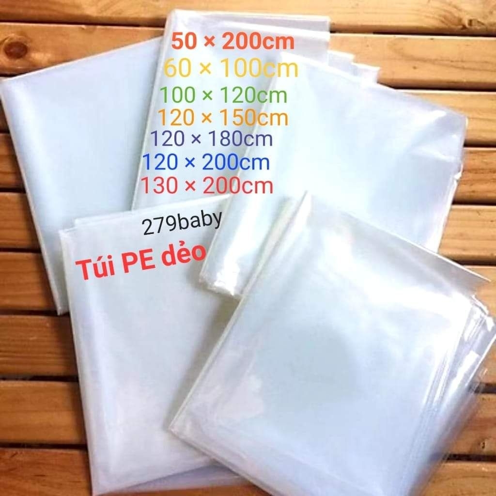 1Túi nilon PE đựng hàng hoá , nệm 1,3m × 2,5m/1,2m×1,8m v.v.[ Mua 10 tặng 1 ]
