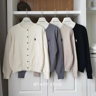  Áo Cardigan Len Dày Dặn Phối Màu Trơn Sọc Basic - Áo Khoác Len Nữ Form Rộng Dáng Vừa Tady Unisex 