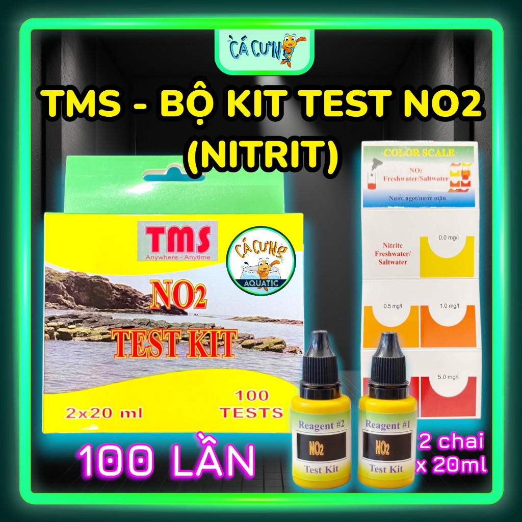 Bộ dung dịch kiểm tra nước NO2 - Test đo kiểm tra chỉ số NO2 của TMS đc 100 lần đo (HÀNG CTY)