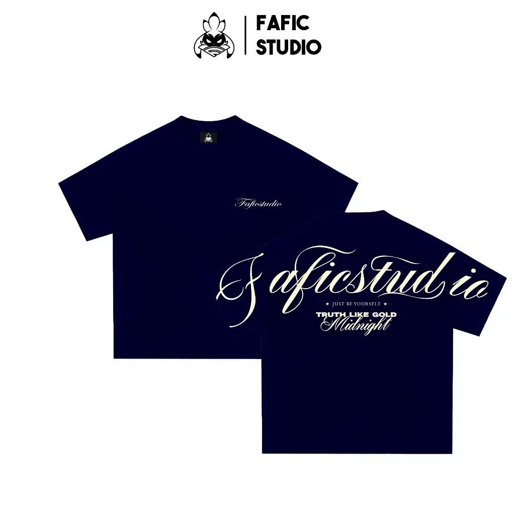 Áo Thun Fafic Midnight Form Boxy Tay Ngắn Unisex Nam Nữ Chất Cotton Dày Dặn | BigBuy360 - bigbuy360.vn