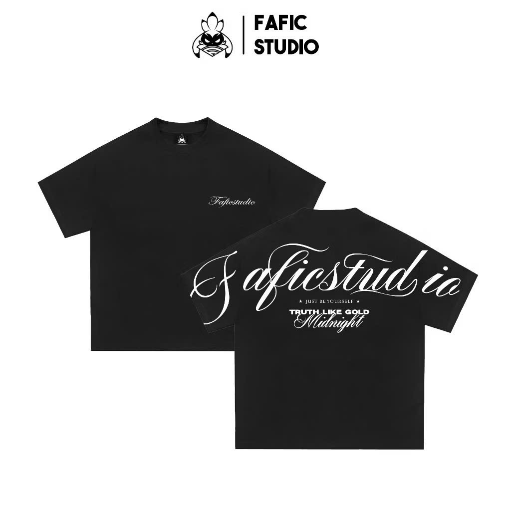 Áo Thun Fafic Midnight Form Boxy Tay Ngắn Unisex Nam Nữ Chất Cotton Dày Dặn | BigBuy360 - bigbuy360.vn
