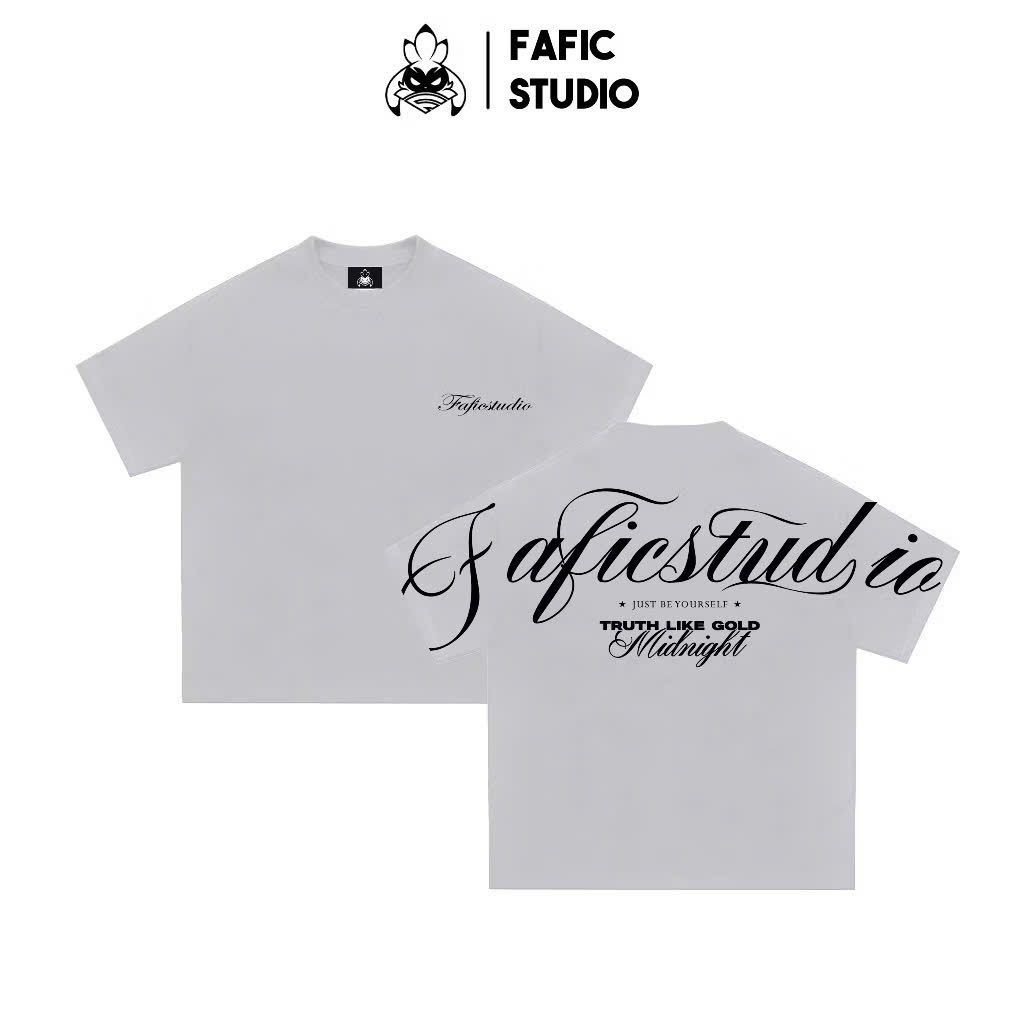 Áo Thun Fafic Midnight Form Boxy Tay Ngắn Unisex Nam Nữ Chất Cotton Dày Dặn | BigBuy360 - bigbuy360.vn