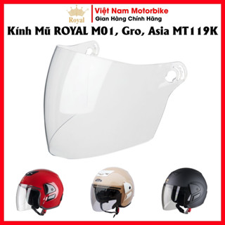 Kính thay thế mũ bảo hiểm 3/4 Royal M01, Gro, Honda, asia mt119k