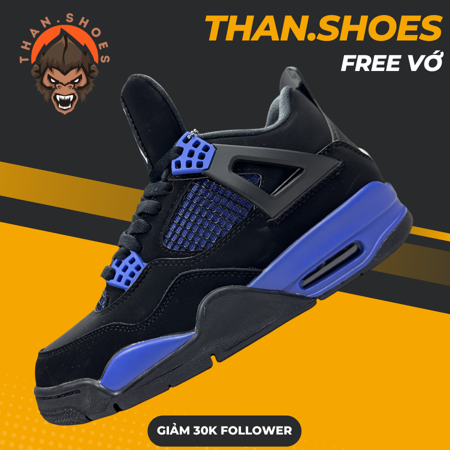 Giày Sneaker JD4  Blue Thunder, JD4 Đen Xanh - Than.Shoes