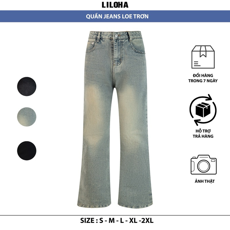 [LILOHA x DEAL MỞ BÁN] QUẦN JEAN TRƠN LOE NHẸ LILOHA WASH NHIỀU MÀU_Quần Jean Menswear Q3 | BigBuy360 - bigbuy360.vn