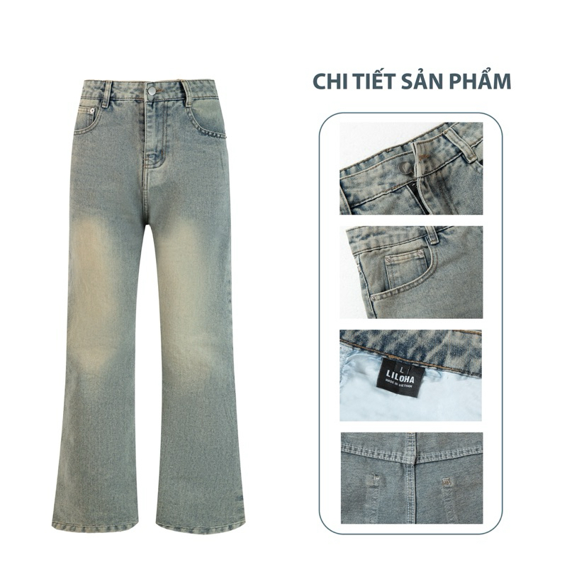 [LILOHA x DEAL MỞ BÁN] QUẦN JEAN TRƠN LOE NHẸ LILOHA WASH NHIỀU MÀU_Quần Jean Menswear Q3 | BigBuy360 - bigbuy360.vn