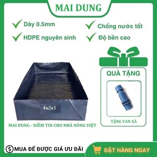 Bể bạt nuôi ốc ếch cá HDPE 2x1x0,5 - loại 5 dem
