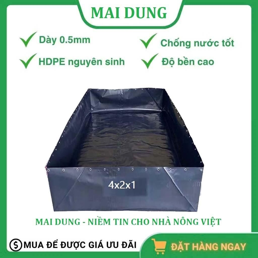 Bể bạt nuôi ốc ếch cá lươn 4x2x1 HDPE