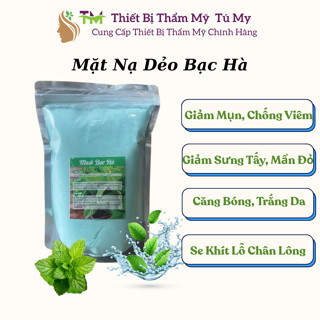 Bột Mặt Nạ Bạc Hà Collagen (Hàng Loại 1), Mặt Nạ Dẻo Bạc Hà Làm Sạch Sâu Se Khít Lỗ Chân Lông, Dịu Da Trắng Da Hiệu Quả