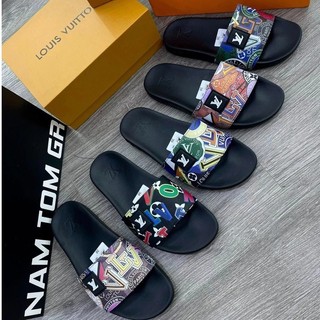  Dép Nam Quai Ngang Louis Vuitton Monogram Luxury Hot Trend  Dép Nam LV + GC Đế Cao Su Siêu Êm 2025. 