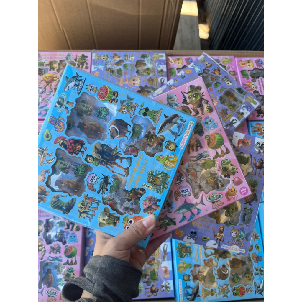 Hộp 96 miếng sticker dán BRAINROT TUNGTUNGTUNG