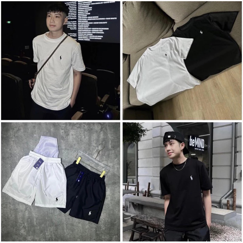 Áo Thun Thêu Ngựa Cao Cấp Cổ Tròn - Áo Thun Ralph Lauren Basic Ngựa Thêu, Áo Phông unisex nam nữ, Vải 100% Cotton