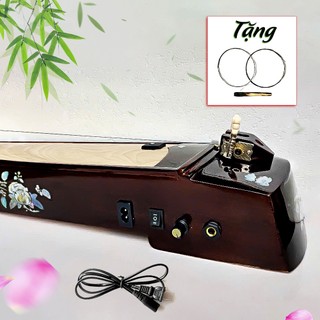 Đàn Bầu Điện Có Loa Chơi Được Luôn - Bầu Gấp Gỗ Tự Nhiên - Tặng Kèm Dây và Móng