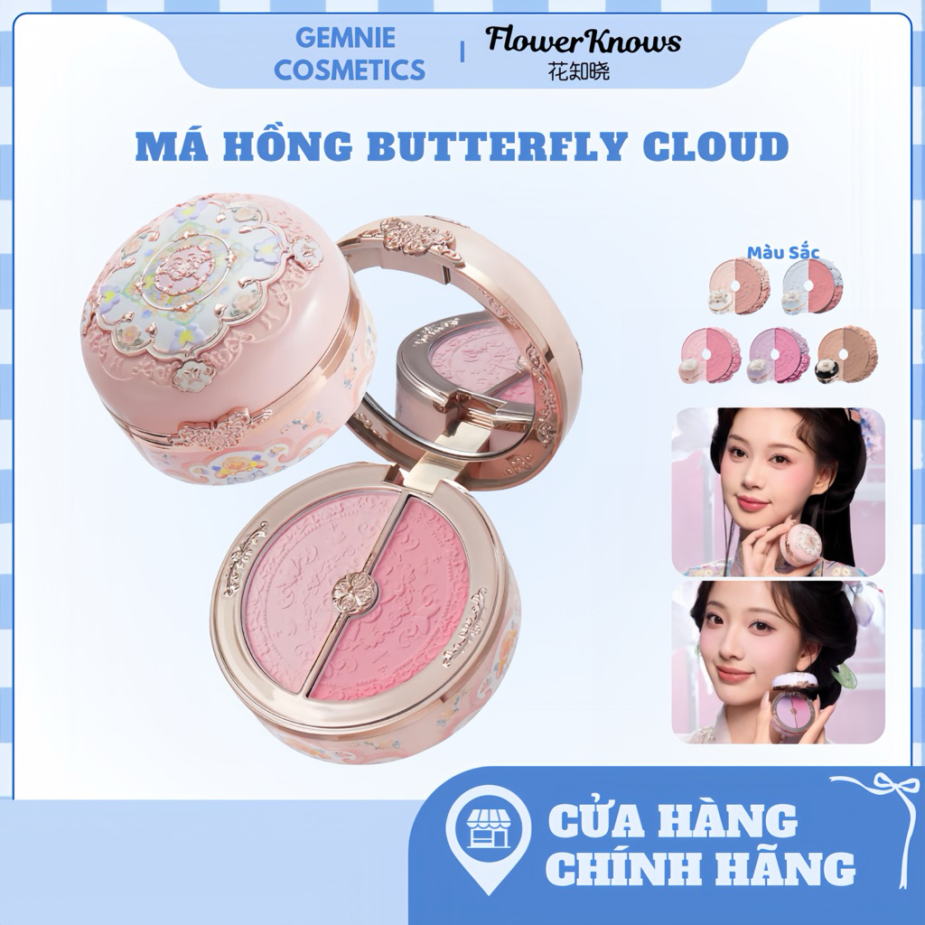  Má Hồng FLOWER KNOWS Butterfly Cloud Collar 
