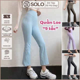 Quần Ống Loe Lửng Tập Gym Yoga Pilates Lưng Cạp Cao Gen Bụng Nâng Mông 2831 1750 3275 Thun Lulu Solo