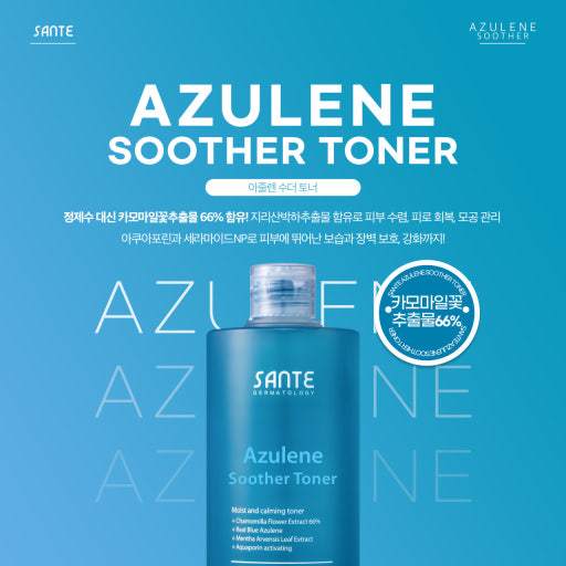 Nước hoa hồng Azulene hoa cúc làm dịu da chăm sóc lỗ chân lông to điều chỉnh bã nhờn Dr.Sante Azulen