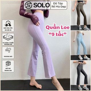 Quần Ống Loe Lửng Tập Gym Yoga Pilates Lưng Cạp Cao Gen Bụng Nâng Mông 2831 1750 3275 Thun Lulu Solo