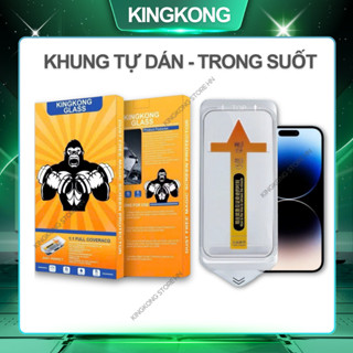 [ KHUNG TỰ DÁN ] Kính tự dán KINGKONG KTD màn hình trong suốt iphone XR XSM 11 12 13 14 15 16 promax