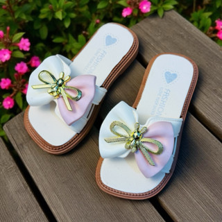 Dép lê hình nơ cho bé gái- dép lê tiểu thư siêu sang êm chân