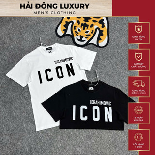 Áo Phông Nam Nữ DSQ ICON Chữ To Mẫu Basic Cực Dễ Mix Đồ