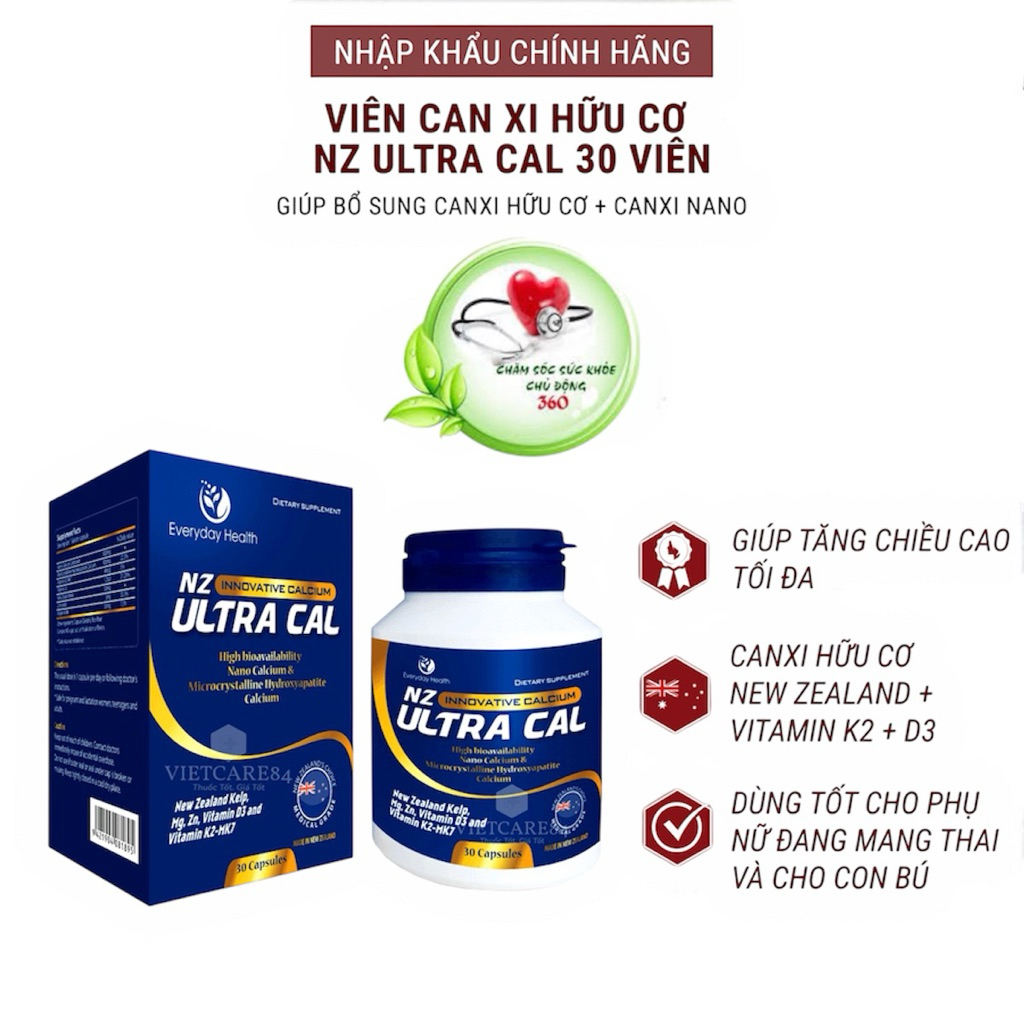 NZ ULTRA CAL (Hàng nhập khẩu) - Bổ sung canxi hữu cơ, dùng được cho phụ nữ có thai và cho con bú.