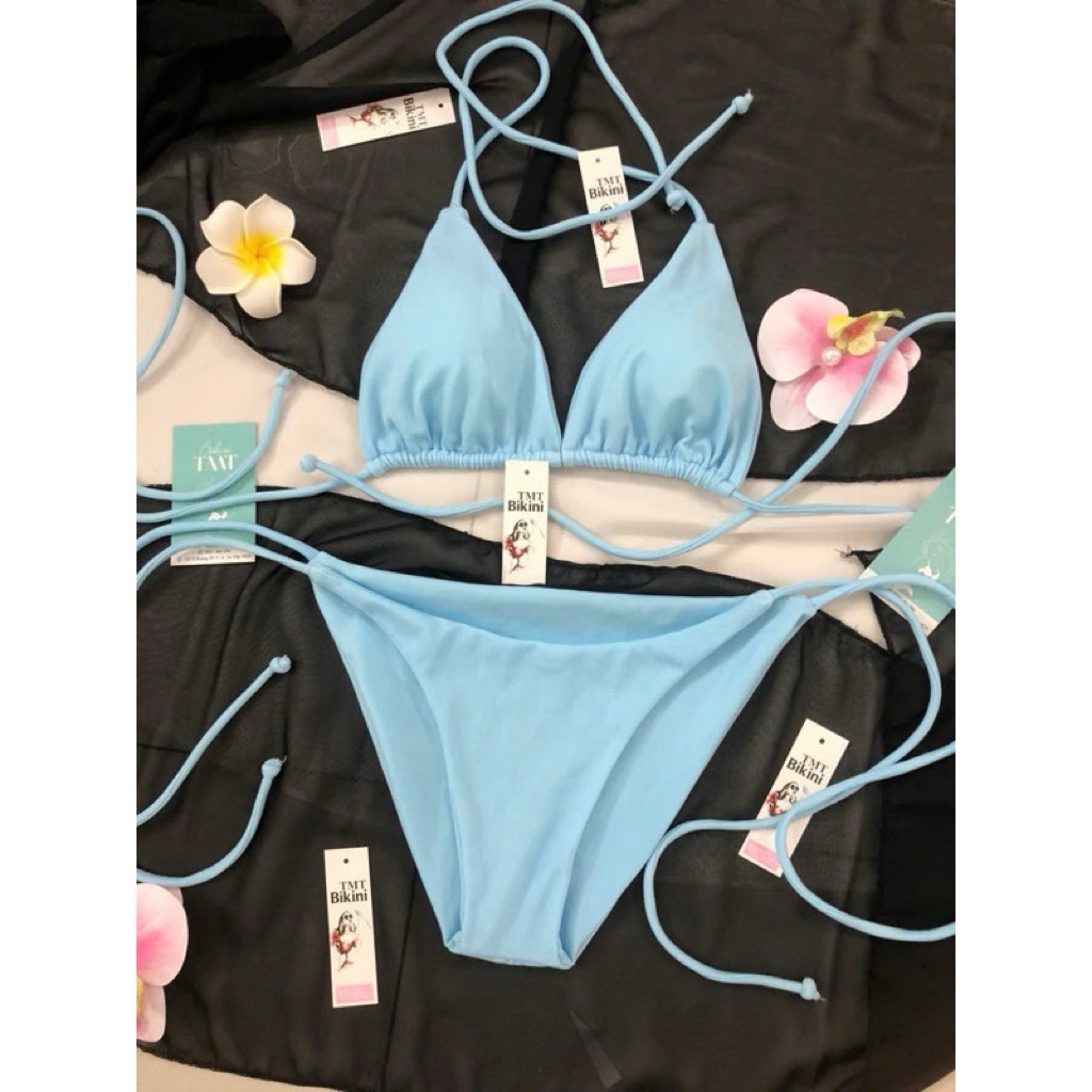 Bikini 2 mảnh basic màu xanh ngọc siêu tôn da phom dáng ôm mông ôm ngực(sẳn hàng-hoả tốc) | BigBuy360 - bigbuy360.vn