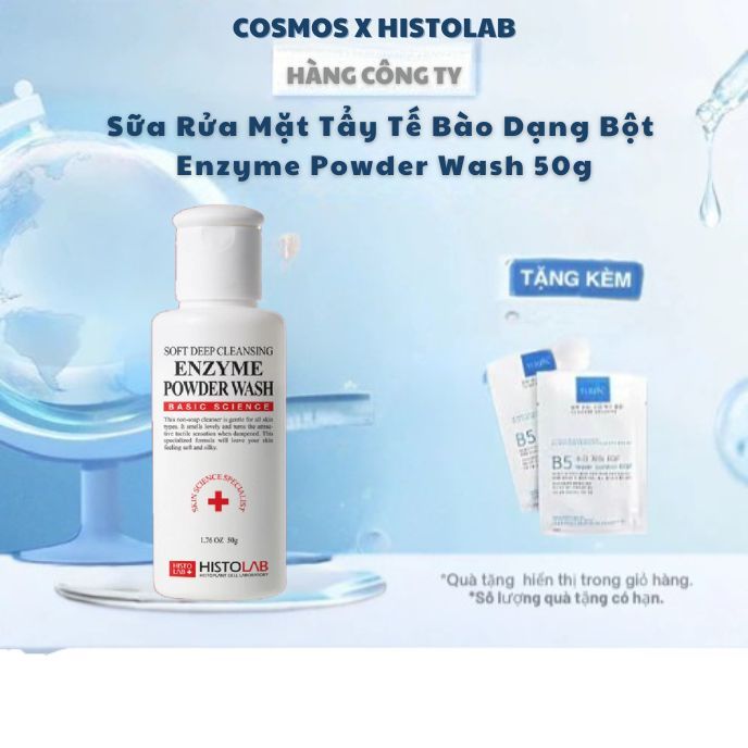 Sữa Rửa Mặt Tẩy Tế Bào Chết Dạng Bột HISTOLAB Enzyme Powder Wash Giúp Làm Sạch Cho Da 50g