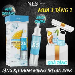   Giá Sỉ  Trọn Bộ Super Nách X5 2in1 Serum Nách Toner Nách Xịt Miệng Kiss Love Nls Khử Mùi Hôi 