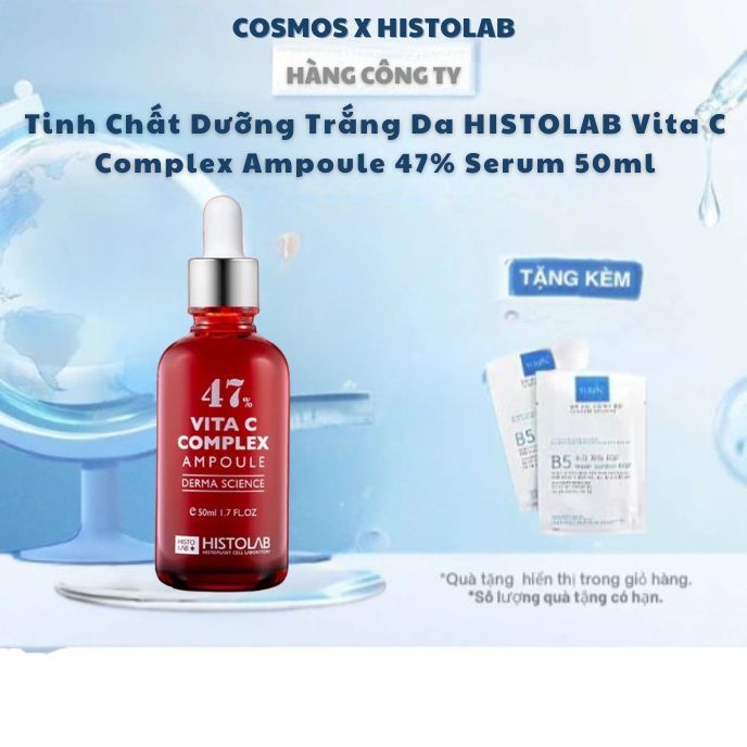 Tinh Chất Dưỡng Trắng Da HISTOLAB Vita C Complex Ampoule 47% Serum Tăng Sinh Collagen, Căng Bóng Da