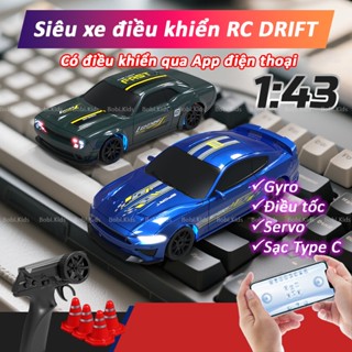  Siêu Xe Điều Khiển RC Drift 1:43 – Điều Khiển Tay + App Điện Thoại  Tốc Độ Cao Servo Điều Tốc Sạc Type-C Cao Cấp 