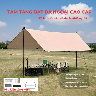  Tấm tăng lều tank bạt che nắng chống mưa bạt lót cắm trại du lịch dã ngoại dày rộng màu săc mát mẻ - DCP20 