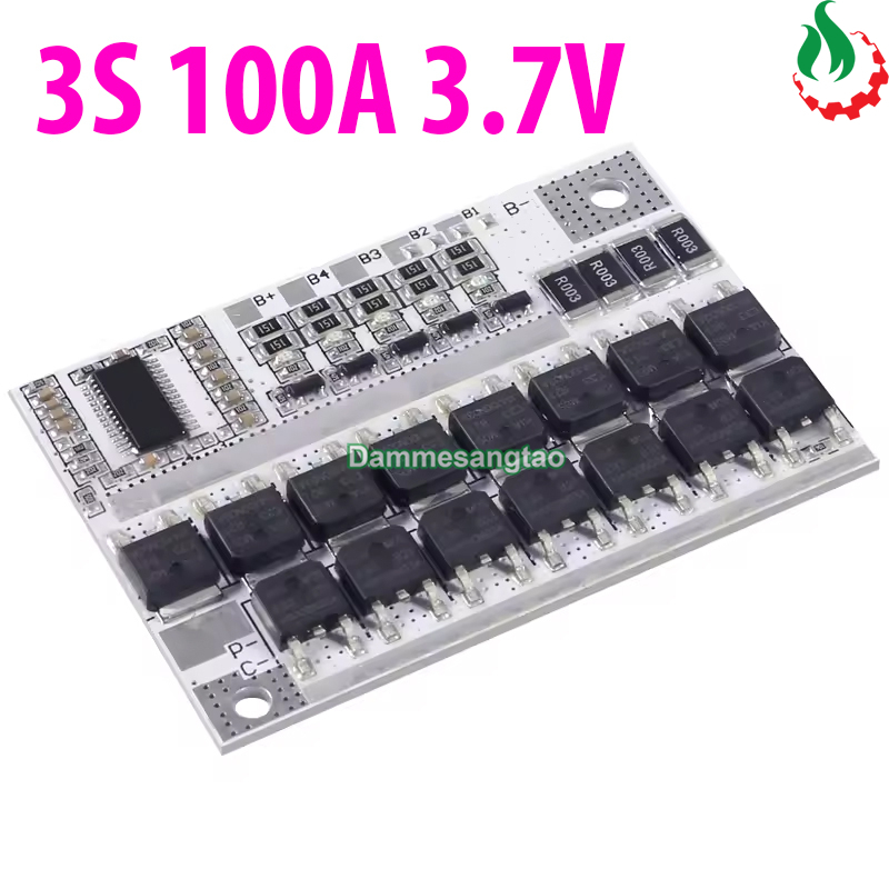 Mạch 3S 50A 12V (12.6V) bảo vệ pin Li-ion 3.7V có cân bằng chủ động (Max 100A)