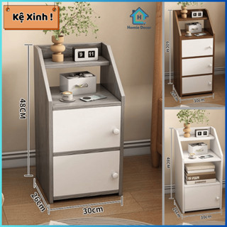 Tủ Đầu Giường - Kệ Đầu Giường Tab Đầu Giường Gỗ MDF Cao Cấp 1 Ngăn 2 Ngăn - Homie Decor