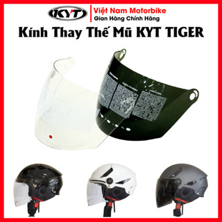 Hàng Chính Hãng 100% -  Kính Thay Thế Mũ Bảo Hiểm KYT 1/2 Tiger Jet (Không kèm mũ)