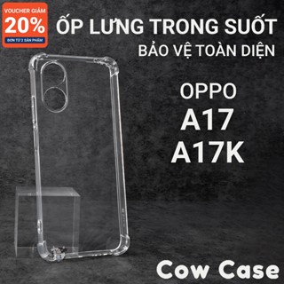  Ốp lưng Oppo A17K A17 Cow case trơn trong suốt | Ốp điện thoại Oppo dẻo bảo vệ camera đt toàn diện 