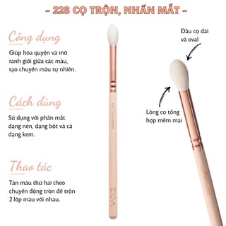Cọ Trang Điểm Blend Và Nhấn Màu Mắt ZOEVA Rose Gold Crease Brush 228