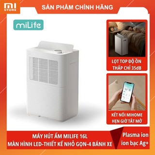 Máy hút ẩm miLife 16L công suất hút 16L/ngày - Bản nội địa kết nối app Mihomee bảo hành 12 tháng