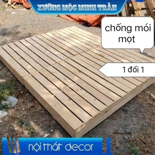 Giường Pallet Gỗ Thông Gấp Gọn Nhiều  Kích Thướt , Cao 8.5 cm và cao 15.5cm  Bề Mặt Láng Mịn