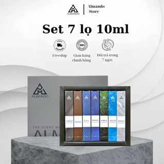  Body Mist Nam Almando  Set 7 Lọ Xịt Thơm Khử Mùi Nước Hoa Chính Hãng 10ml 