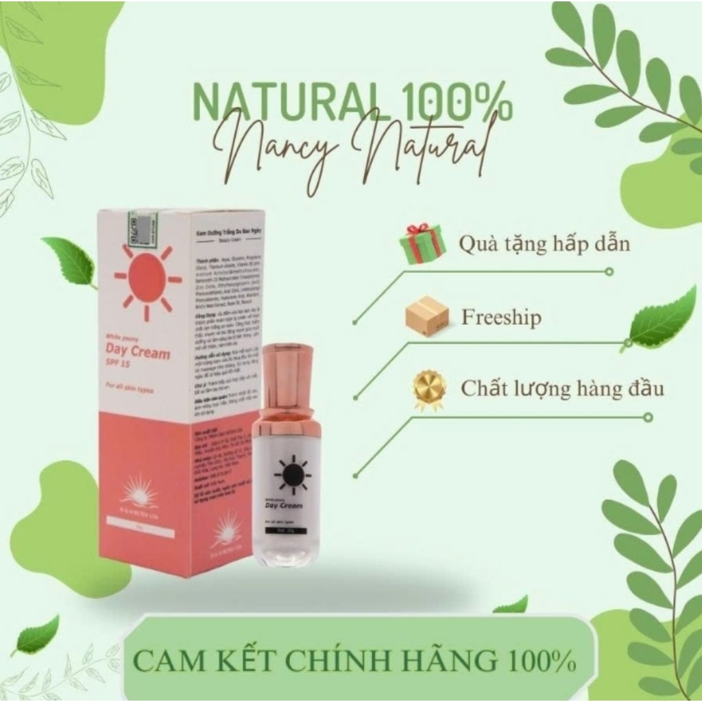 Kem dưỡng trắng da ban ngày White Peony Day Cream SPF15 (chất serum đặc)