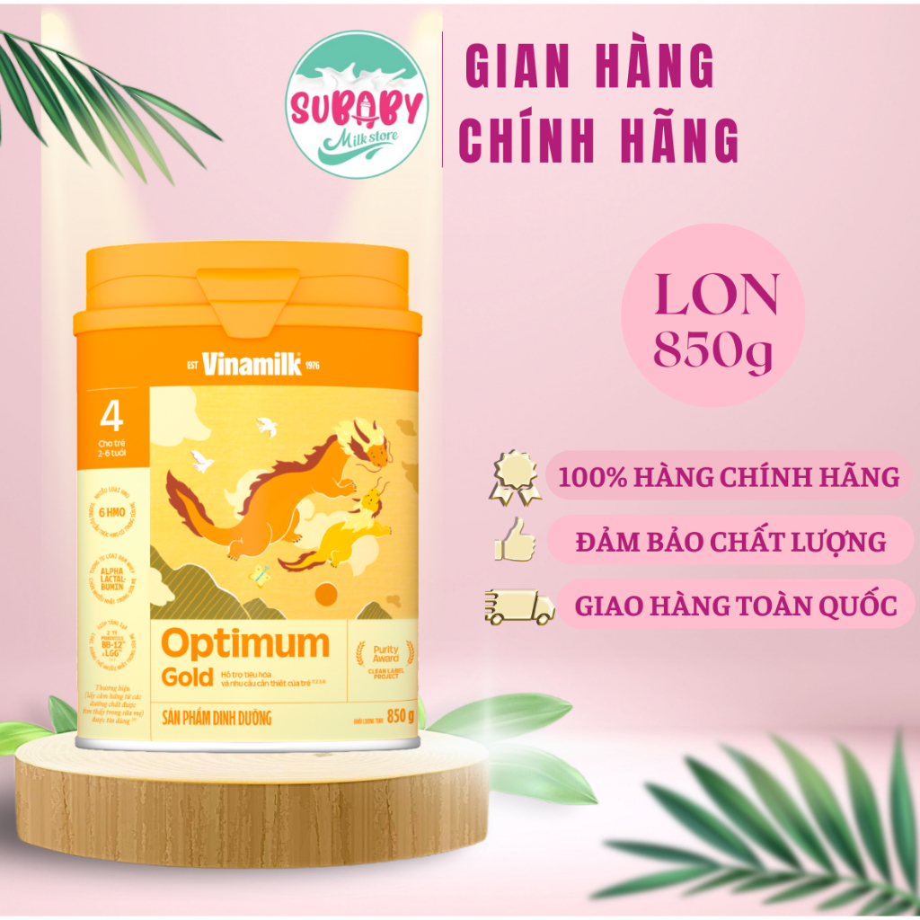 Sữa bột Vinamilk Optimum Mix Gold 4 Lon 850g
