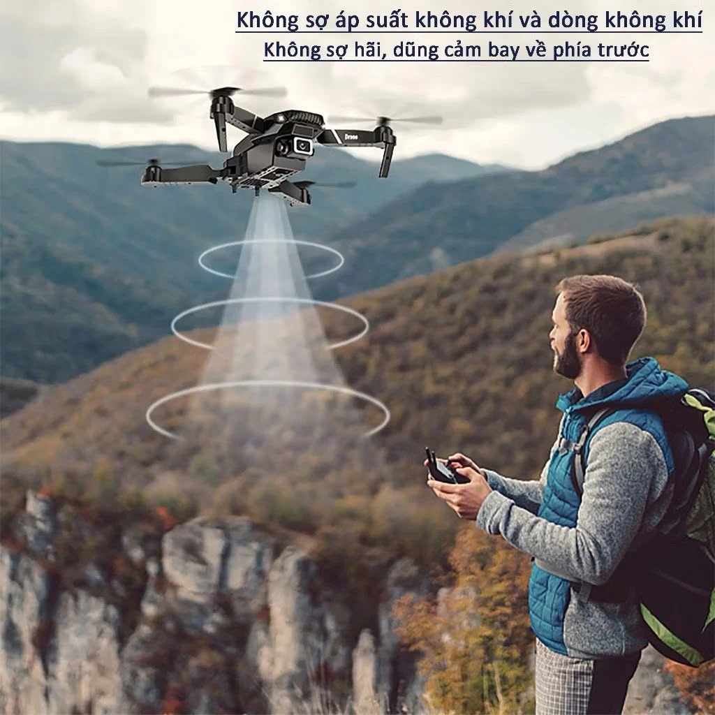 Flycam E88 PRO, Drone động cơ không chổi than, Plycam giá rẻ tập chơi camera 360, Flycam | BigBuy360 - bigbuy360.vn