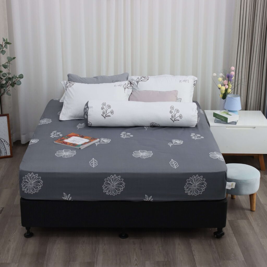 Bộ ga chun/ bộ ga giường drap giường K-Bedding by Everon chất vải Microfiber KMP (Không bao gồm chăn