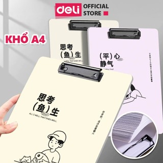  Bìa Trình Ký Kẹp Tài Liệu Kẹp Giấy Khổ A4 Deli Bìa Đơn Một Mặt Pastel Tiện Lợi Học Sinh Văn Phòng 